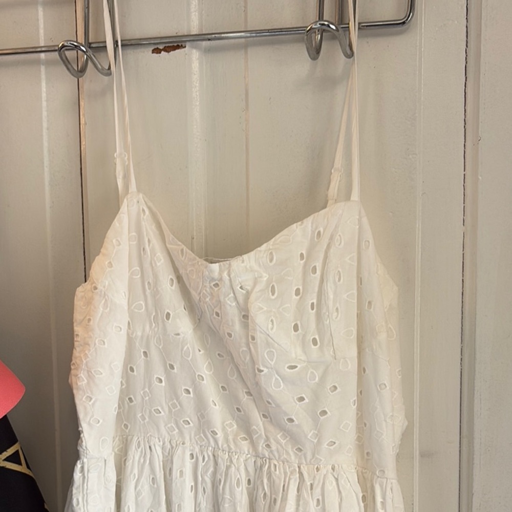 a new day White Eyelet Midi Dress